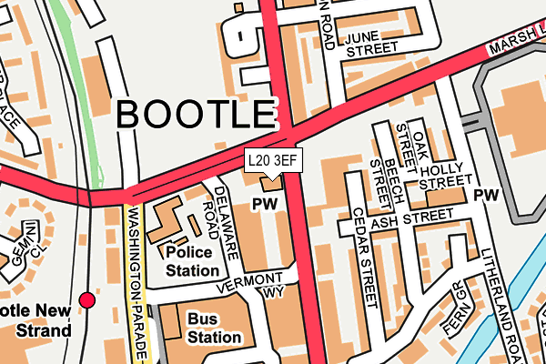 L20 3EF map - OS OpenMap – Local (Ordnance Survey)