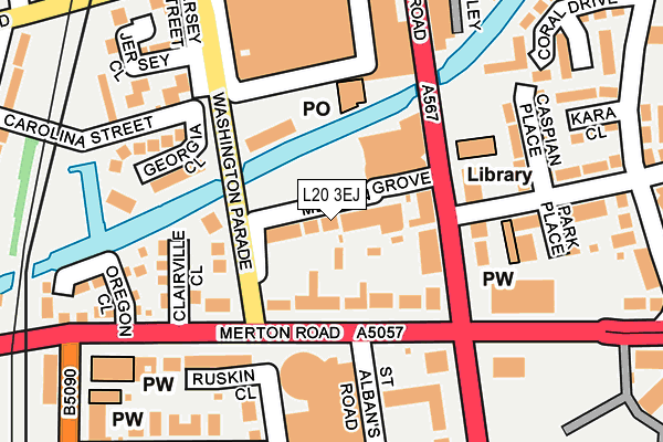 L20 3EJ map - OS OpenMap – Local (Ordnance Survey)