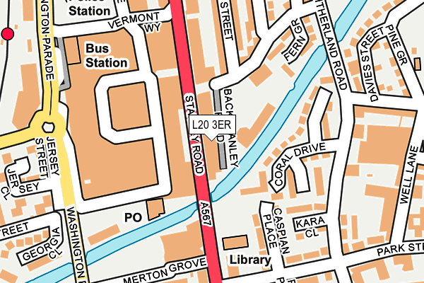 L20 3ER map - OS OpenMap – Local (Ordnance Survey)