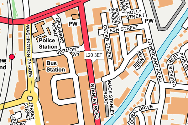 L20 3ET map - OS OpenMap – Local (Ordnance Survey)