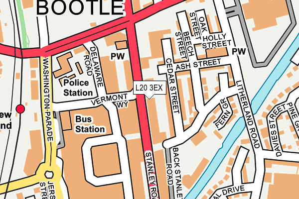 L20 3EX map - OS OpenMap – Local (Ordnance Survey)