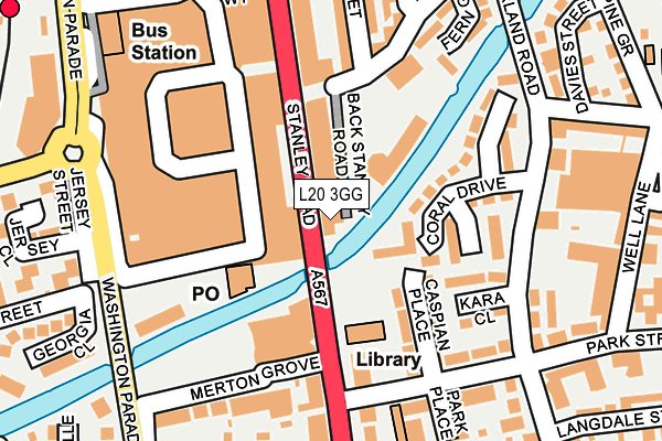 L20 3GG map - OS OpenMap – Local (Ordnance Survey)