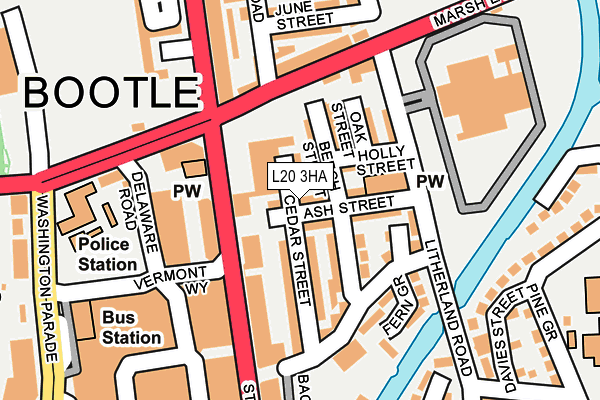 L20 3HA map - OS OpenMap – Local (Ordnance Survey)