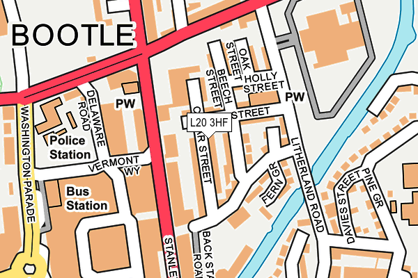 L20 3HF map - OS OpenMap – Local (Ordnance Survey)