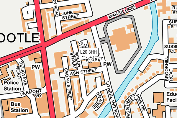 L20 3HH map - OS OpenMap – Local (Ordnance Survey)