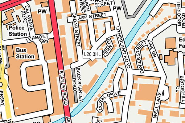 L20 3HL map - OS OpenMap – Local (Ordnance Survey)
