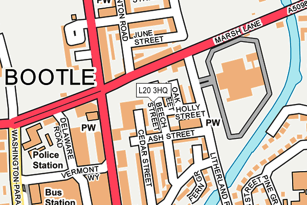 L20 3HQ map - OS OpenMap – Local (Ordnance Survey)