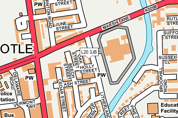 L20 3JB map - OS OpenMap – Local (Ordnance Survey)