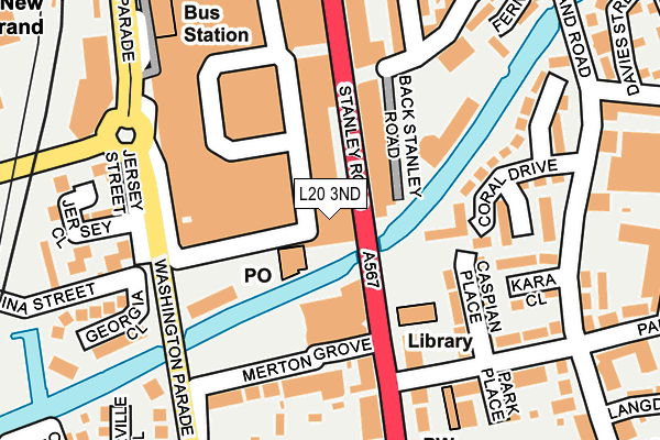 L20 3ND map - OS OpenMap – Local (Ordnance Survey)