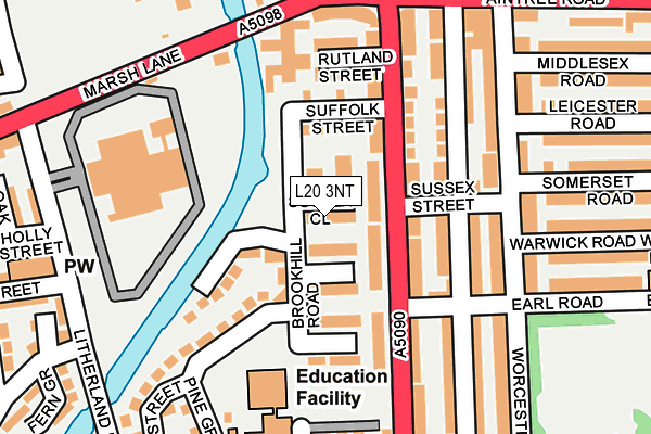 L20 3NT map - OS OpenMap – Local (Ordnance Survey)