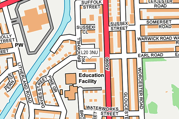 L20 3NU map - OS OpenMap – Local (Ordnance Survey)