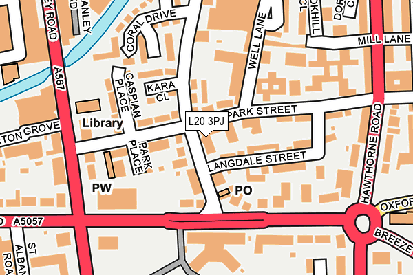 L20 3PJ map - OS OpenMap – Local (Ordnance Survey)