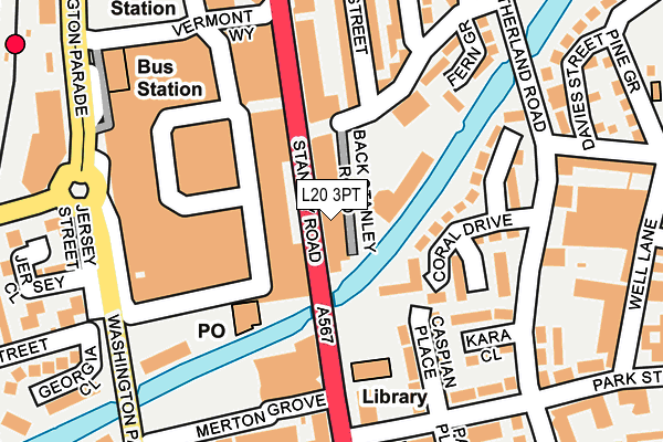 L20 3PT map - OS OpenMap – Local (Ordnance Survey)