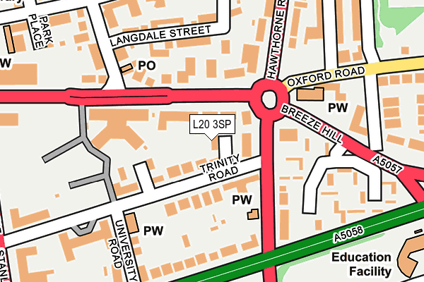 L20 3SP map - OS OpenMap – Local (Ordnance Survey)