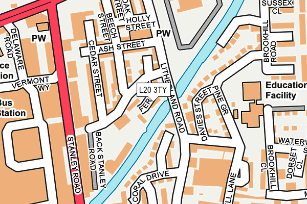 L20 3TY map - OS OpenMap – Local (Ordnance Survey)