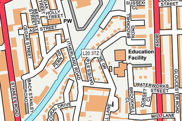 L20 3TZ map - OS OpenMap – Local (Ordnance Survey)