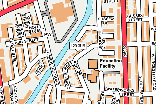 L20 3UB map - OS OpenMap – Local (Ordnance Survey)