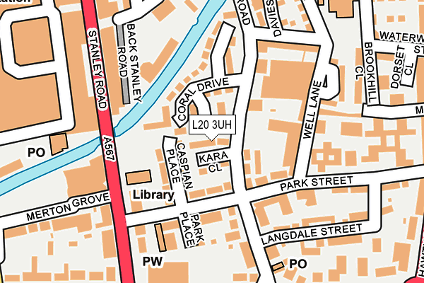 L20 3UH map - OS OpenMap – Local (Ordnance Survey)