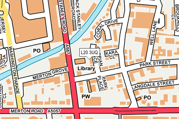 L20 3UQ map - OS OpenMap – Local (Ordnance Survey)