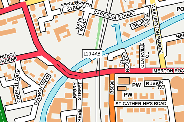 L20 4AB map - OS OpenMap – Local (Ordnance Survey)