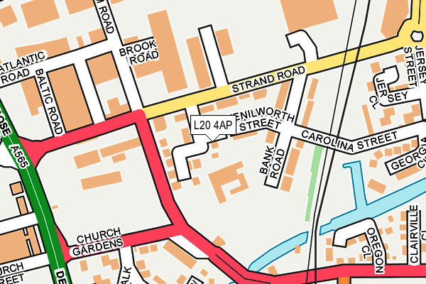 L20 4AP map - OS OpenMap – Local (Ordnance Survey)