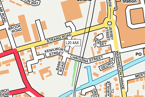 L20 4AX map - OS OpenMap – Local (Ordnance Survey)