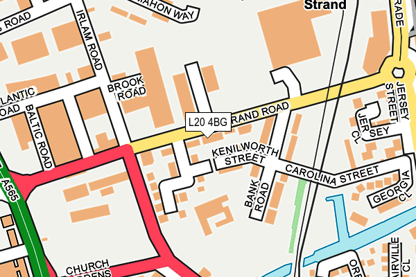 L20 4BG map - OS OpenMap – Local (Ordnance Survey)