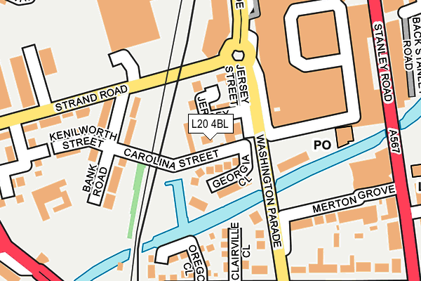 L20 4BL map - OS OpenMap – Local (Ordnance Survey)