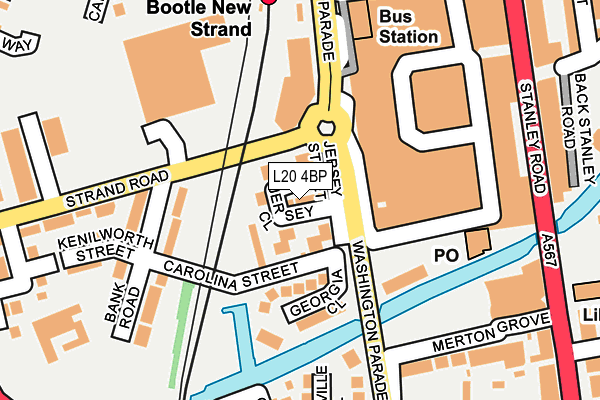 L20 4BP map - OS OpenMap – Local (Ordnance Survey)