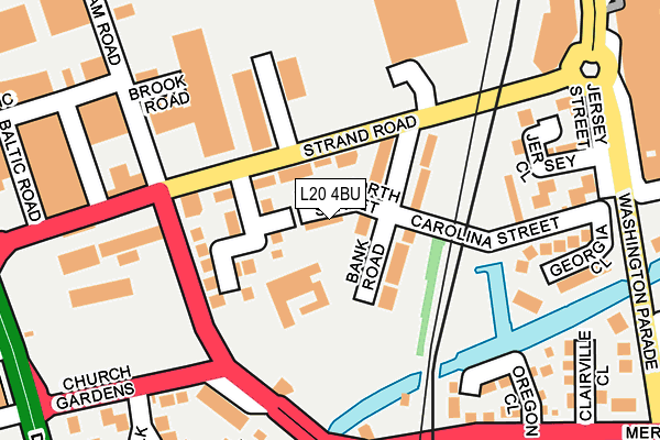 L20 4BU map - OS OpenMap – Local (Ordnance Survey)