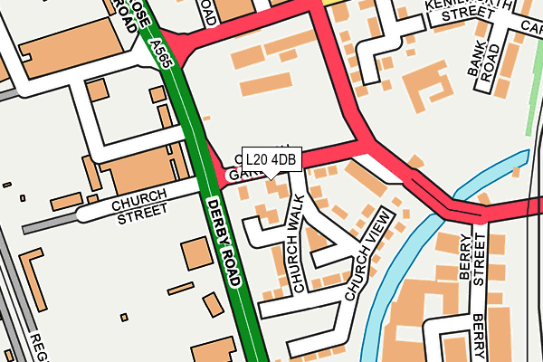 L20 4DB map - OS OpenMap – Local (Ordnance Survey)