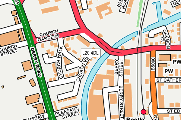 L20 4DL map - OS OpenMap – Local (Ordnance Survey)