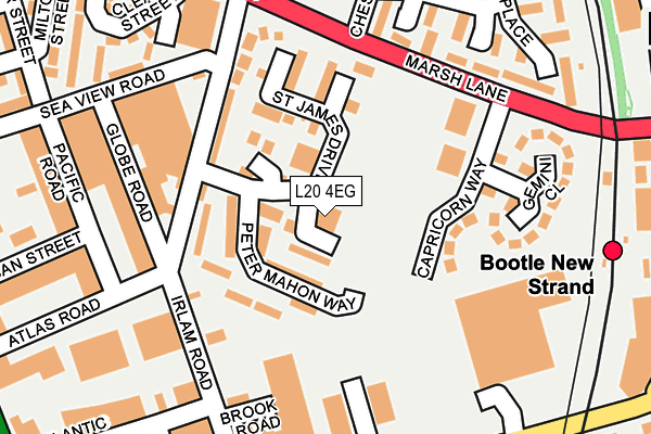 L20 4EG map - OS OpenMap – Local (Ordnance Survey)