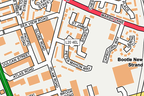 L20 4EL map - OS OpenMap – Local (Ordnance Survey)