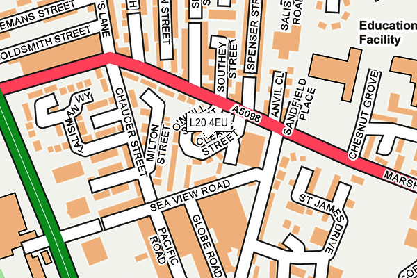 L20 4EU map - OS OpenMap – Local (Ordnance Survey)