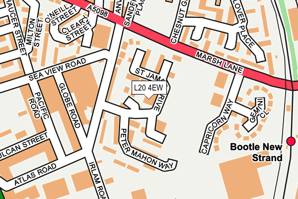 L20 4EW map - OS OpenMap – Local (Ordnance Survey)