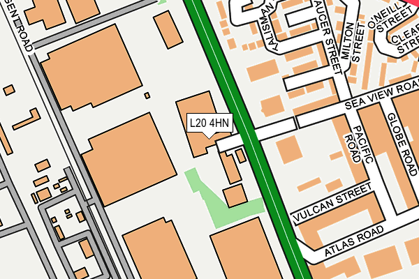 L20 4HN map - OS OpenMap – Local (Ordnance Survey)