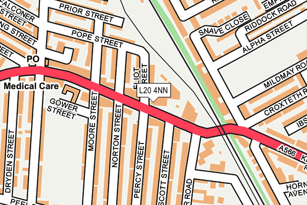 L20 4NN map - OS OpenMap – Local (Ordnance Survey)