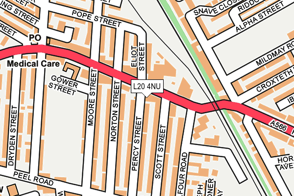 L20 4NU map - OS OpenMap – Local (Ordnance Survey)