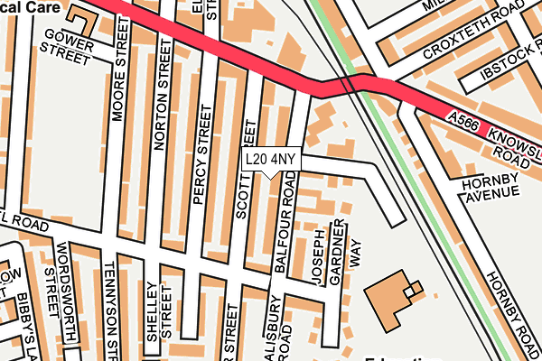 L20 4NY map - OS OpenMap – Local (Ordnance Survey)