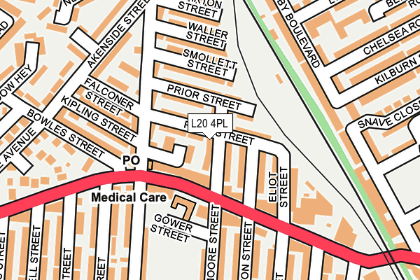 L20 4PL map - OS OpenMap – Local (Ordnance Survey)