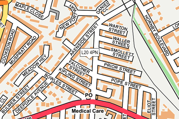 L20 4PN map - OS OpenMap – Local (Ordnance Survey)