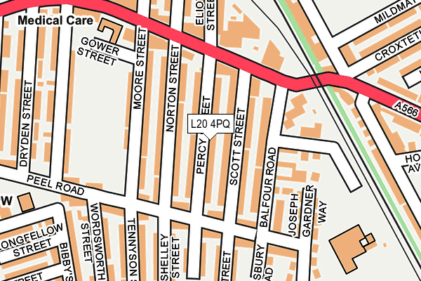 L20 4PQ map - OS OpenMap – Local (Ordnance Survey)