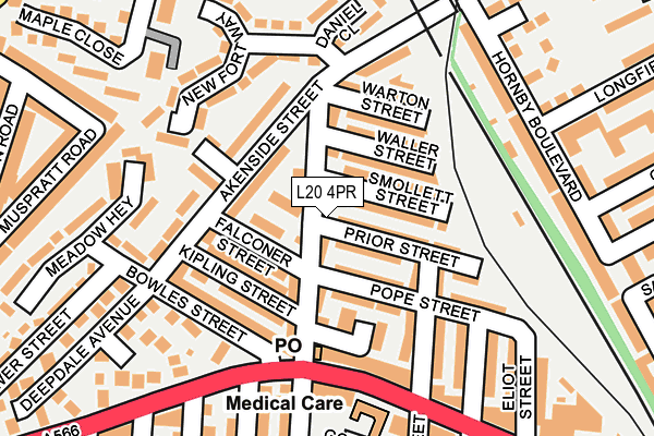 L20 4PR map - OS OpenMap – Local (Ordnance Survey)