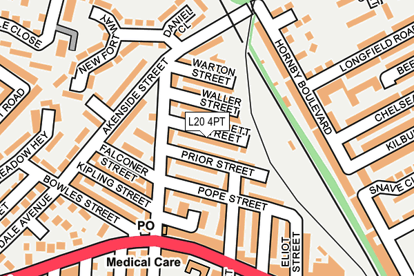 L20 4PT map - OS OpenMap – Local (Ordnance Survey)