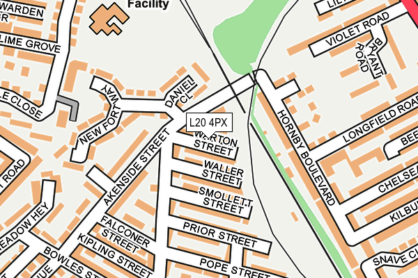 L20 4PX map - OS OpenMap – Local (Ordnance Survey)