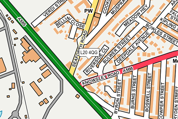 L20 4QG map - OS OpenMap – Local (Ordnance Survey)