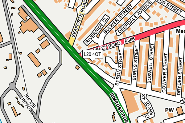 L20 4QT map - OS OpenMap – Local (Ordnance Survey)