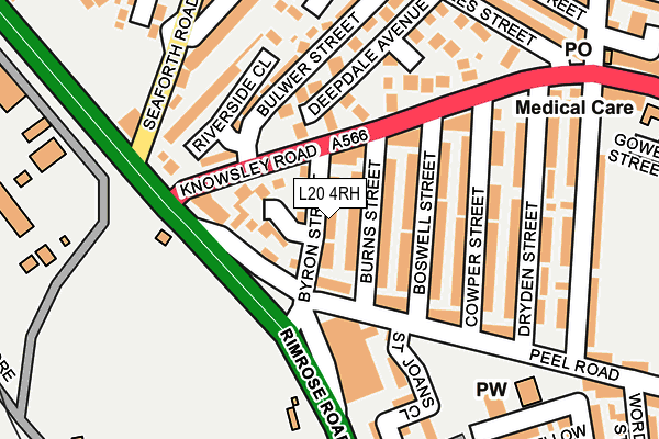 L20 4RH map - OS OpenMap – Local (Ordnance Survey)