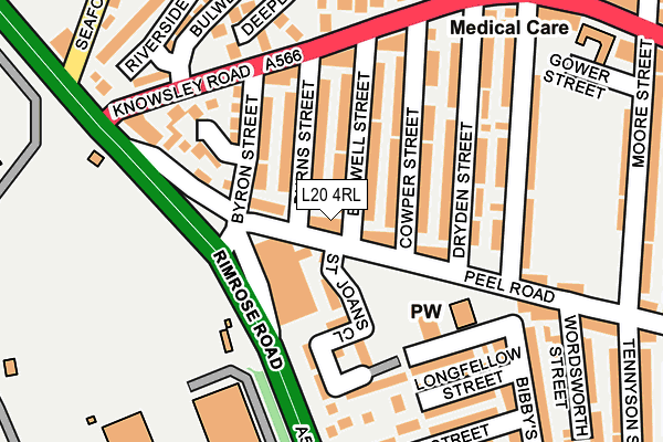 L20 4RL map - OS OpenMap – Local (Ordnance Survey)